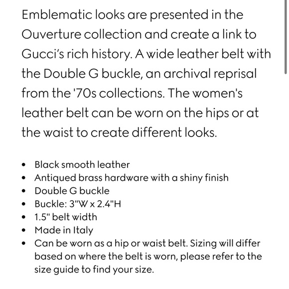 Wide Leather Gucci Belt - Picture 8 of 8